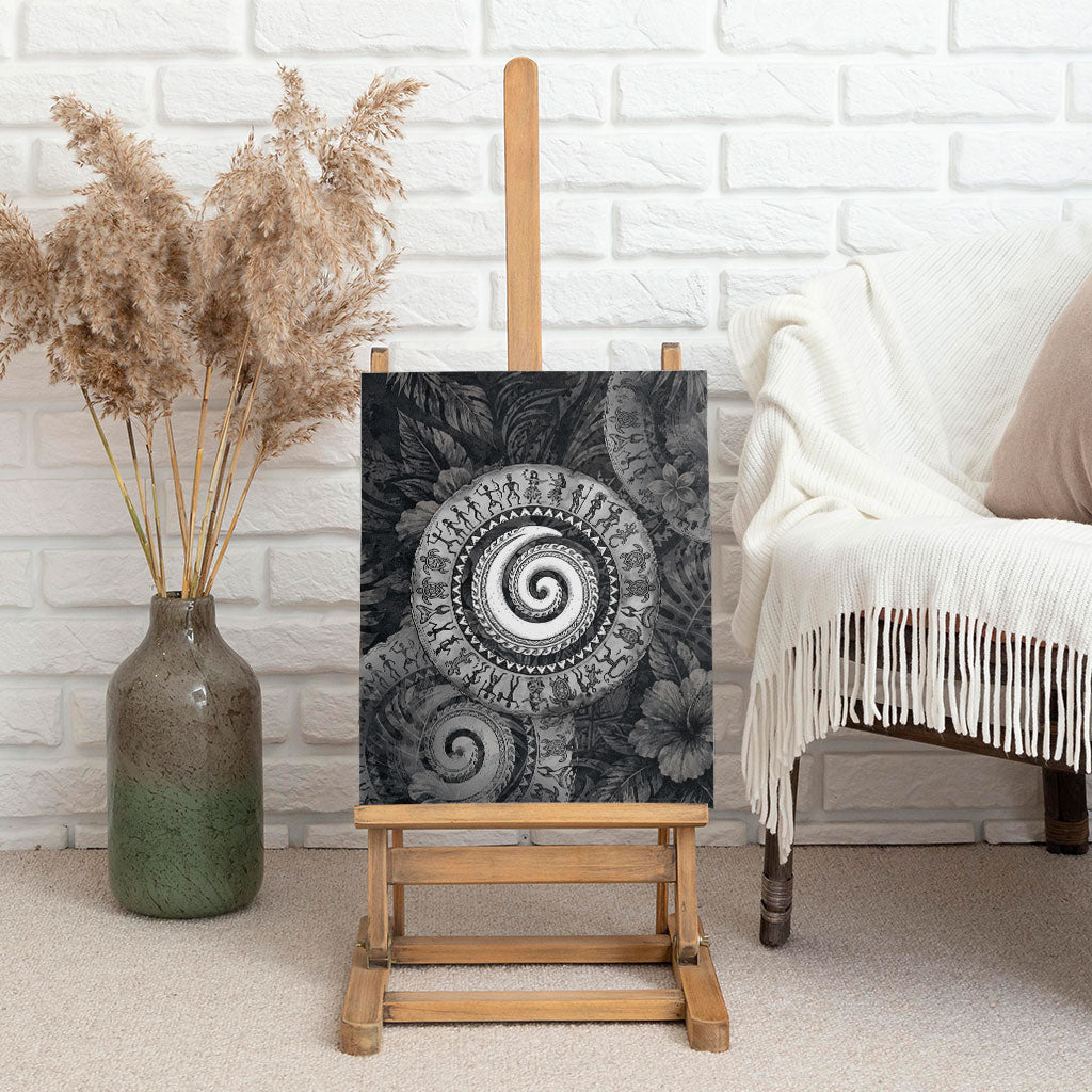 Hawaiian Piko Canvas Wall Art Cultural Anchor Connect Your Roots Ocean Waves TS04 - Polynesian Pride