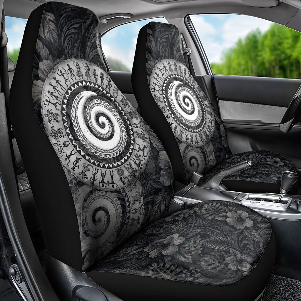 Hawaiian Piko Car Seat Cover Cultural Anchor Connect Your Roots Ocean Waves TS04 - Polynesian Pride