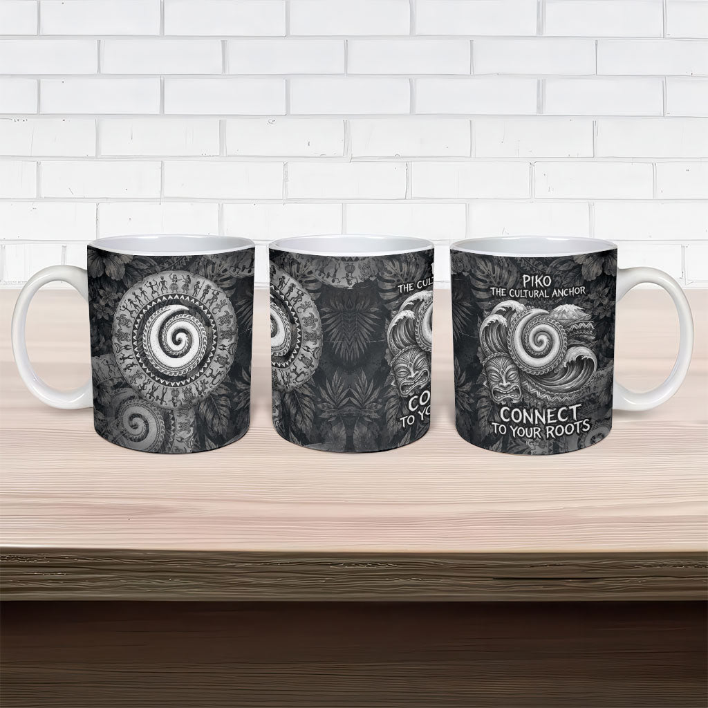 Hawaiian Piko Ceramic Mug Cultural Anchor Connect Your Roots Ocean Waves TS04 - Polynesian Pride