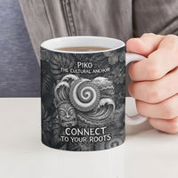 Hawaiian Piko Ceramic Mug Cultural Anchor Connect Your Roots Ocean Waves TS04 - Polynesian Pride