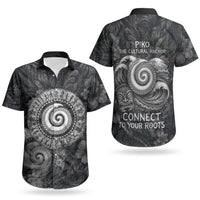 Hawaiian Piko Couples Matching Off Shoulder Maxi Dress and Hawaiian Shirt Cultural Anchor Connect Your Roots Ocean Waves TS04 - Polynesian Pride