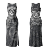 Hawaiian Piko Couples Matching Tank Maxi Dress and Long Sleeve Button Shirt Cultural Anchor Connect Your Roots Ocean Waves TS04 - Polynesian Pride