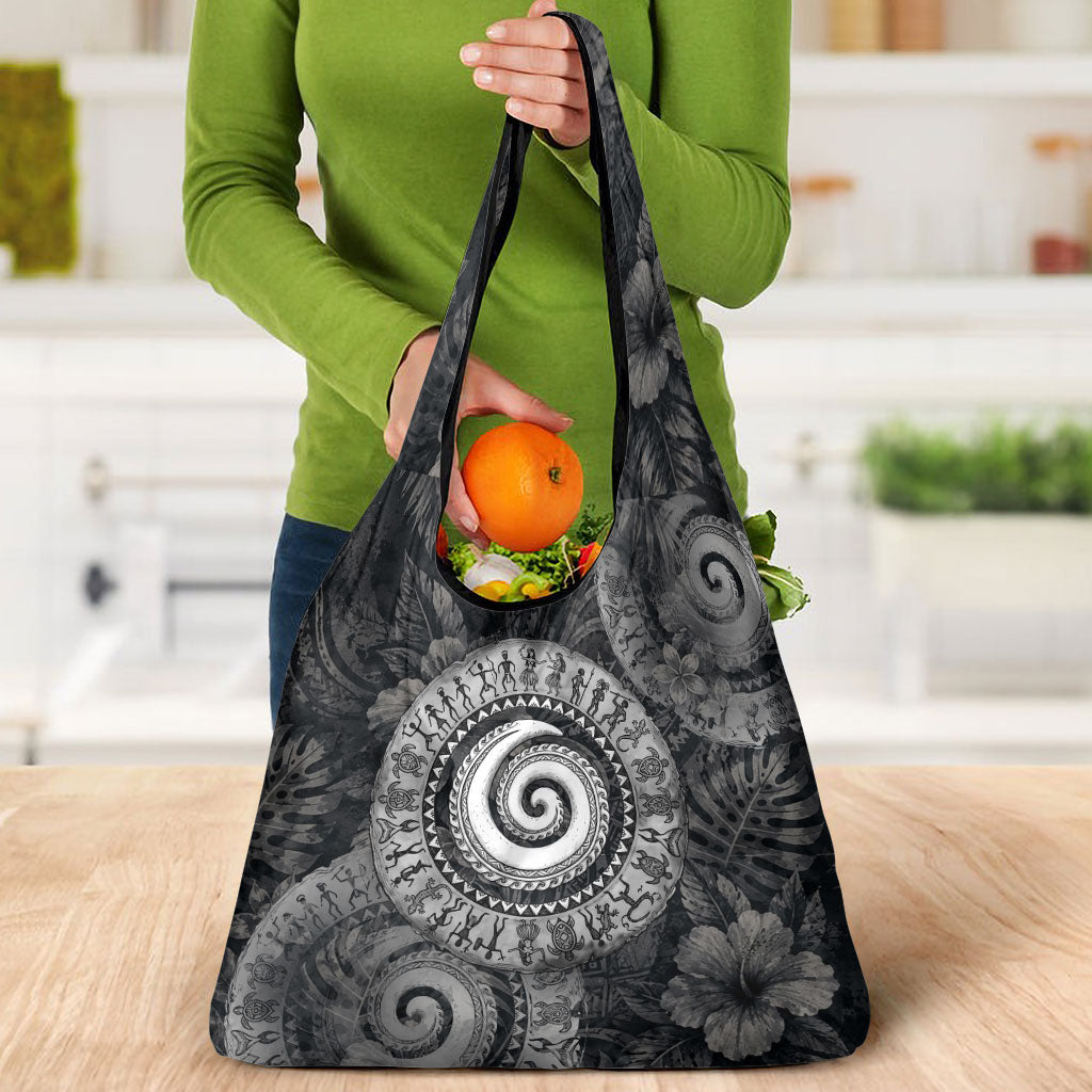 Hawaiian Piko Grocery Bag Cultural Anchor Connect Your Roots Ocean Waves TS04 - Polynesian Pride