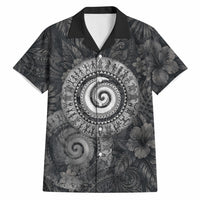 Hawaiian Piko Hawaiian Shirt Cultural Anchor Connect Your Roots Ocean Waves TS04 Black Grey - Polynesian Pride