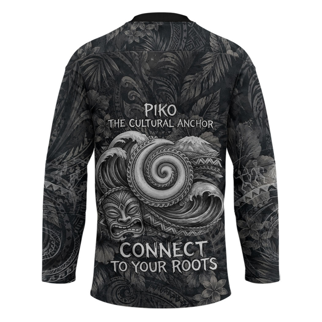 Hawaiian Piko Hockey Jersey Cultural Anchor Connect Your Roots Ocean Waves TS04 - Polynesian Pride