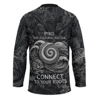 Hawaiian Piko Hockey Jersey Cultural Anchor Connect Your Roots Ocean Waves TS04 - Polynesian Pride