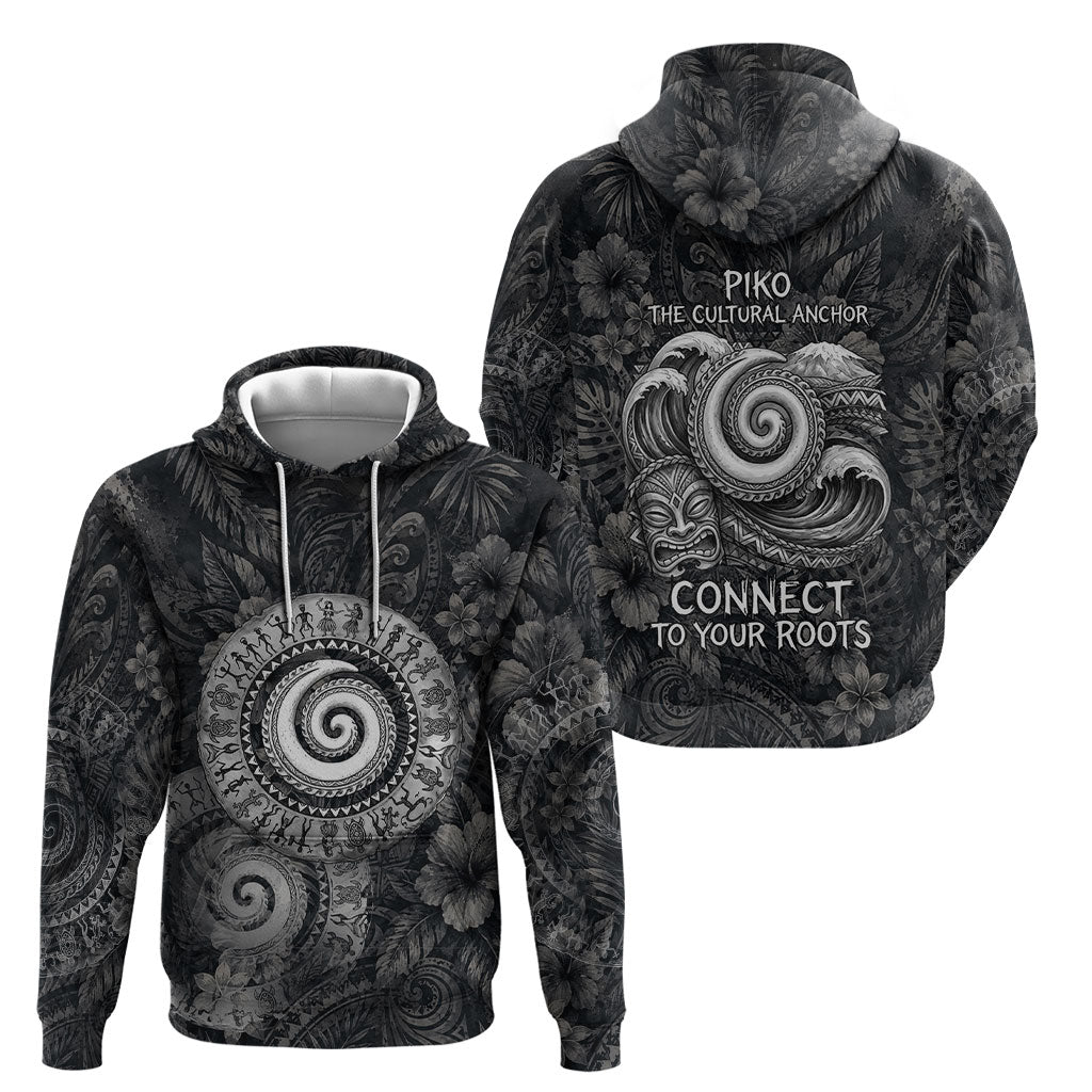 Hawaiian Piko Hoodie Cultural Anchor Connect Your Roots Ocean Waves TS04 - Polynesian Pride