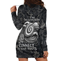 Hawaiian Piko Hoodie Dress Cultural Anchor Connect Your Roots Ocean Waves TS04 - Polynesian Pride
