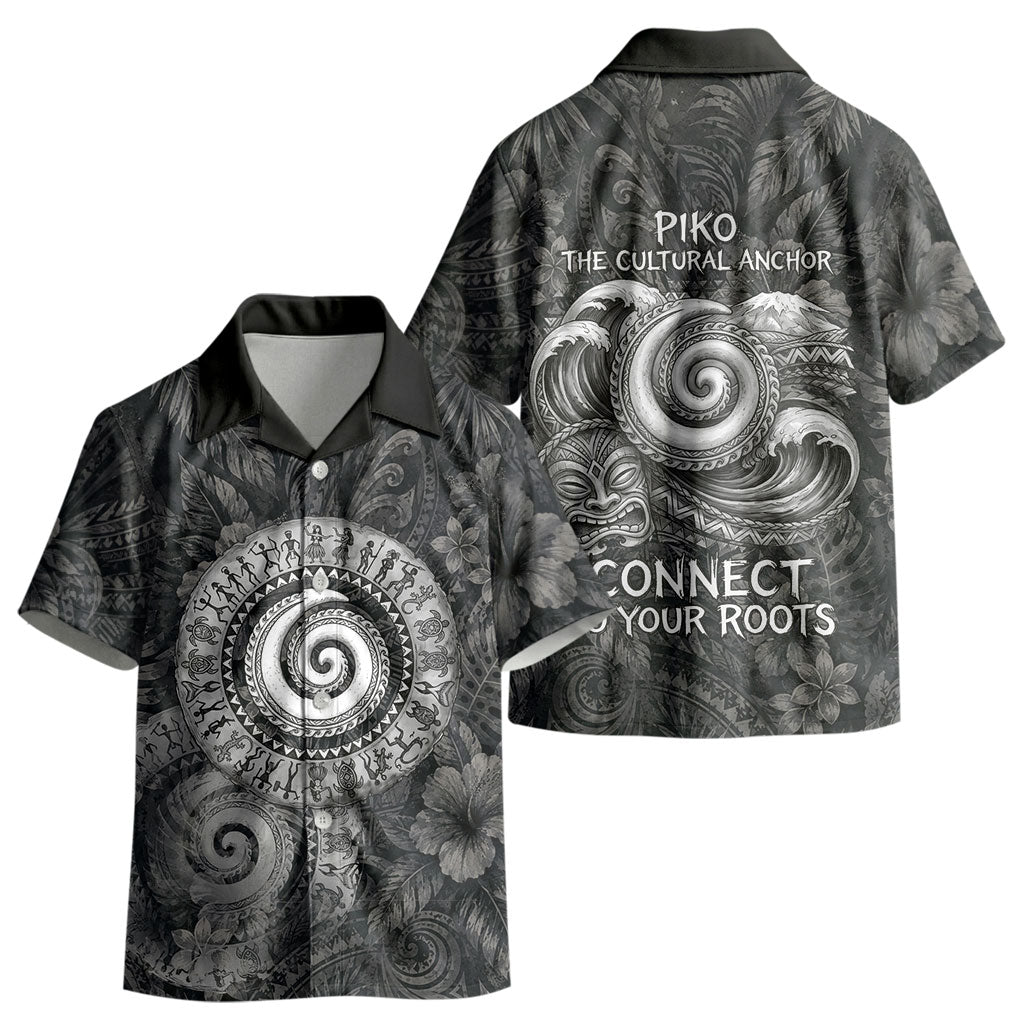 Hawaiian Piko Kid Hawaiian Shirt Cultural Anchor Connect Your Roots Ocean Waves TS04 - Polynesian Pride