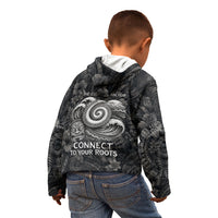 Hawaiian Piko Kid Hoodie Cultural Anchor Connect Your Roots Ocean Waves TS04 - Polynesian Pride