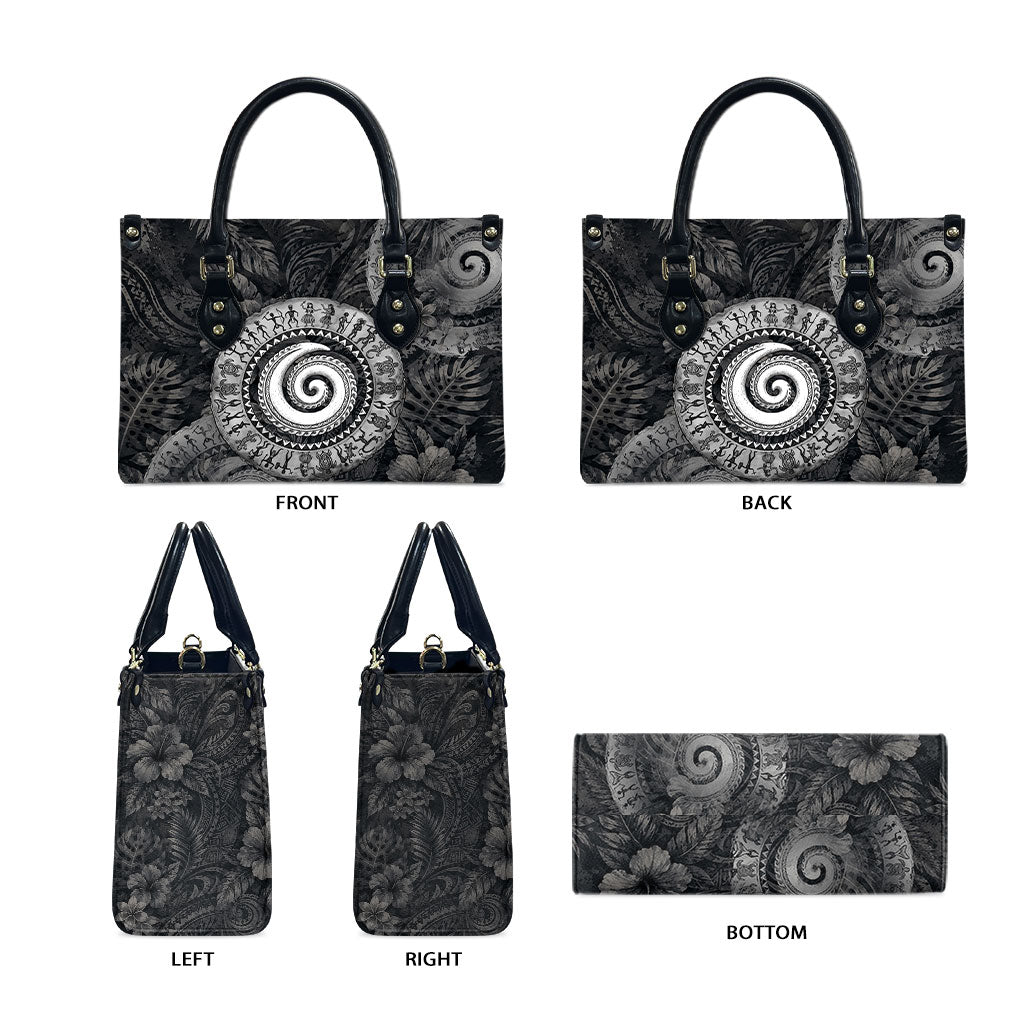 Hawaiian Piko Leather Bag Cultural Anchor Connect Your Roots Ocean Waves TS04 - Polynesian Pride