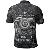 Hawaiian Piko Polo Shirt Cultural Anchor Connect Your Roots Ocean Waves TS04 - Polynesian Pride
