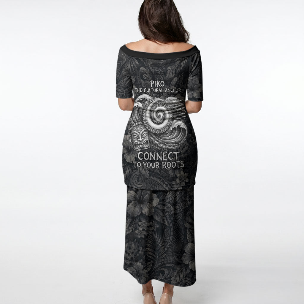 Hawaiian Piko Puletasi Cultural Anchor Connect Your Roots Ocean Waves TS04 - Polynesian Pride