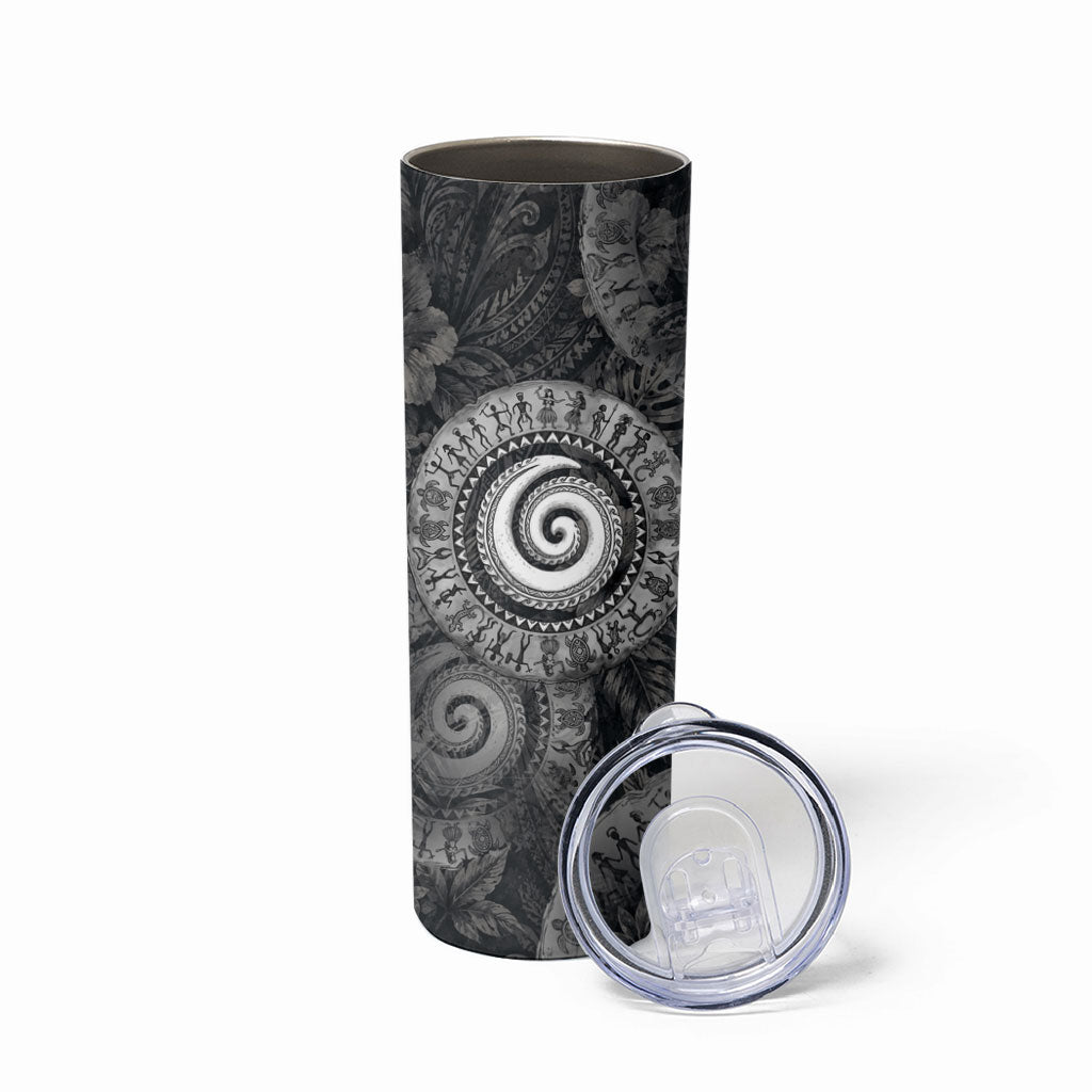 Hawaiian Piko Skinny Tumbler Cultural Anchor Connect Your Roots Ocean Waves TS04 - Polynesian Pride