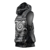 Hawaiian Piko Sleeveless Hoodie Cultural Anchor Connect Your Roots Ocean Waves TS04 - Polynesian Pride