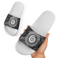 Hawaiian Piko Slide Sandals Cultural Anchor Connect Your Roots Ocean Waves TS04 - Polynesian Pride