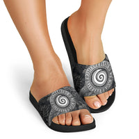 Hawaiian Piko Slide Sandals Cultural Anchor Connect Your Roots Ocean Waves TS04 - Polynesian Pride
