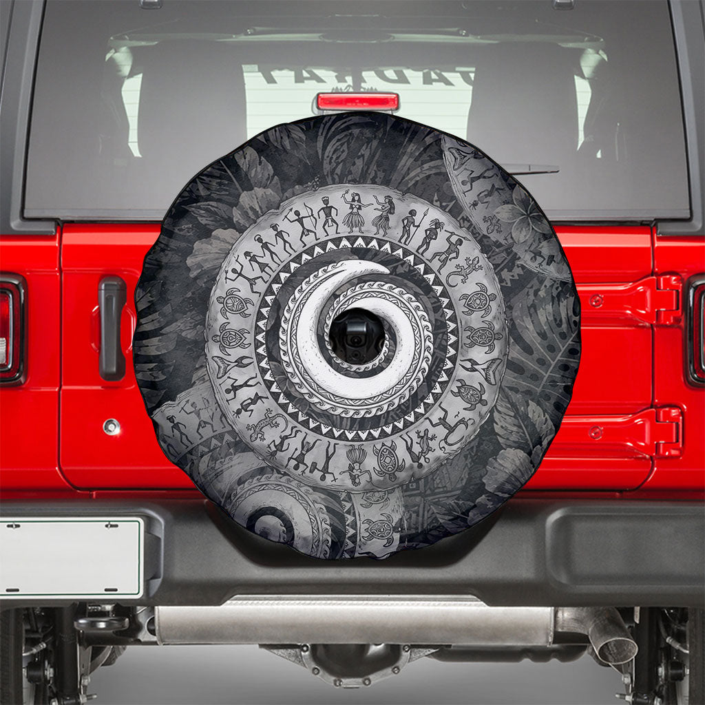Hawaiian Piko Spare Tire Cover Cultural Anchor Connect Your Roots Ocean Waves TS04 - Polynesian Pride