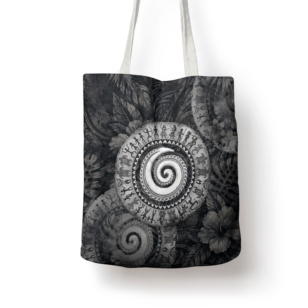 Hawaiian Piko Tote Bag Cultural Anchor Connect Your Roots Ocean Waves TS04 - Polynesian Pride