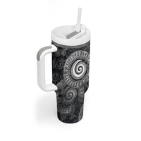 Hawaiian Piko Tumbler With Handle Cultural Anchor Connect Your Roots Ocean Waves TS04 - Polynesian Pride