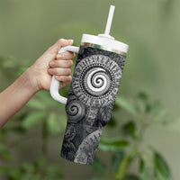 Hawaiian Piko Tumbler With Handle Cultural Anchor Connect Your Roots Ocean Waves TS04 - Polynesian Pride
