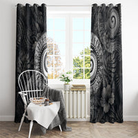Hawaiian Piko Window Curtain Cultural Anchor Connect Your Roots Ocean Waves TS04 - Polynesian Pride