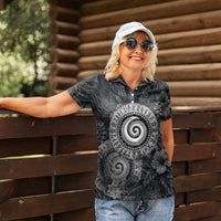 Hawaiian Piko Women Polo Shirt Cultural Anchor Connect Your Roots Ocean Waves TS04 - Polynesian Pride