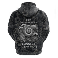 Hawaiian Piko Zip Hoodie Cultural Anchor Connect Your Roots Ocean Waves TS04 - Polynesian Pride