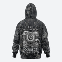Hawaiian Piko Zip Hoodie Cultural Anchor Connect Your Roots Ocean Waves TS04 - Polynesian Pride