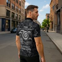 Hawaiian Piko Zipper Polo Shirt Cultural Anchor Connect Your Roots Ocean Waves TS04 - Polynesian Pride