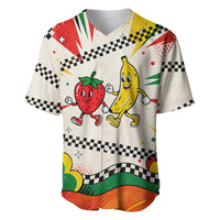 Support Your Fruity Friends Love Wins Gay Pride Baseball Jersey LGBTQ Retro 30s Cartoon Checkered TS04 White Yellow - Polynesian Pride