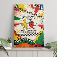 Support Your Fruity Friends Love Wins Gay Pride Canvas Wall Art LGBTQ Retro 30s Cartoon Checkered TS04 - Polynesian Pride