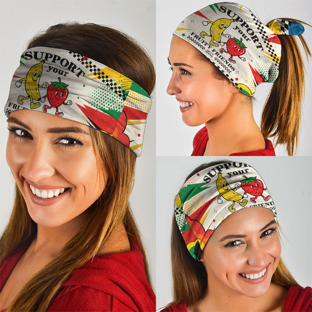 Support Your Fruity Friends Love Wins Gay Pride Neck Gaiter LGBTQ Retro 30s Cartoon Checkered TS04 - Polynesian Pride