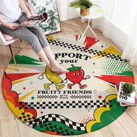 Support Your Fruity Friends Love Wins Gay Pride Round Carpet LGBTQ Retro 30s Cartoon Checkered TS04 - Polynesian Pride