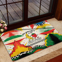 Support Your Fruity Friends Love Wins Gay Pride Rubber Doormat LGBTQ Retro 30s Cartoon Checkered TS04 - Polynesian Pride