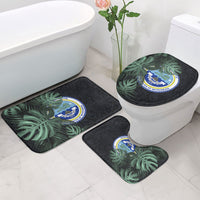 Federated States Of Micronesia Bathroom Set FSM Tropical Monstera Leaf Dark Tribal Pattern TS04 - Polynesian Pride