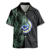 Federated States Of Micronesia Kid Hawaiian Shirt FSM Tropical Monstera Leaf Dark Tribal Pattern TS04 - Polynesian Pride