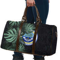 Federated States Of Micronesia Travel Bag FSM Tropical Monstera Leaf Dark Tribal Pattern TS04 - Polynesian Pride