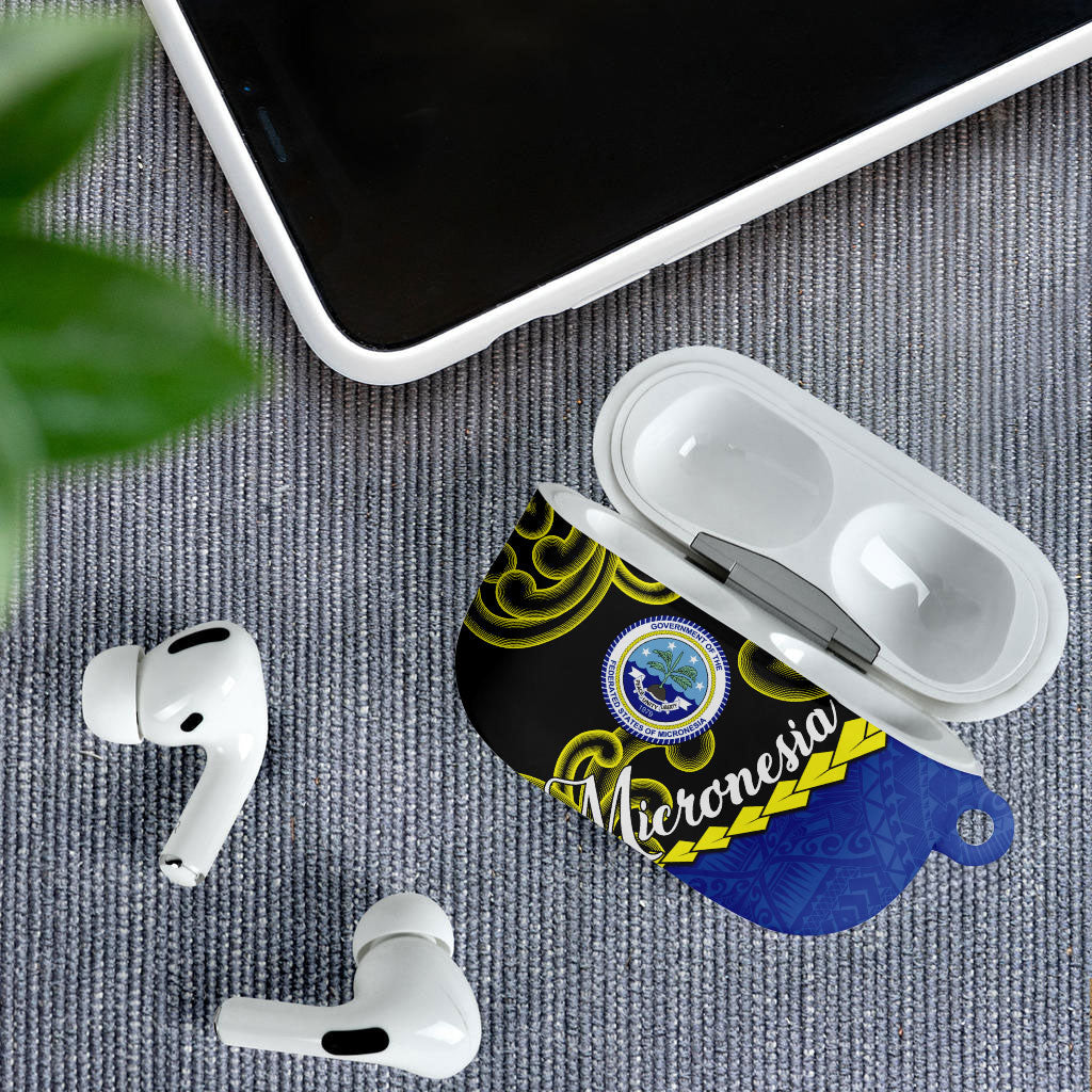 Federated States Of Micronesia FSM AirPods Case Pacific Islander Tribal Swirl Geometric Pattern TS04 - Polynesian Pride
