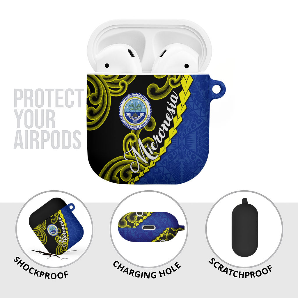 Federated States Of Micronesia FSM AirPods Case Pacific Islander Tribal Swirl Geometric Pattern TS04 - Polynesian Pride
