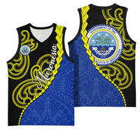 Federated States Of Micronesia FSM Basketball Jersey Pacific Islander Tribal Swirl Geometric Pattern TS04 - Polynesian Pride