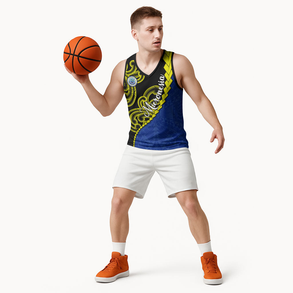Federated States Of Micronesia FSM Basketball Jersey Pacific Islander Tribal Swirl Geometric Pattern TS04 - Polynesian Pride