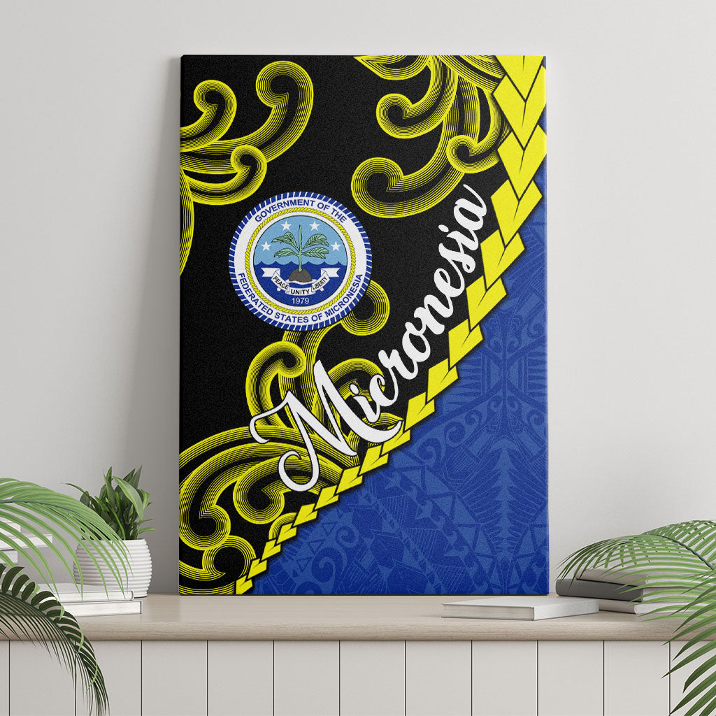 Federated States Of Micronesia FSM Canvas Wall Art Pacific Islander Tribal Swirl Geometric Pattern TS04 - Polynesian Pride