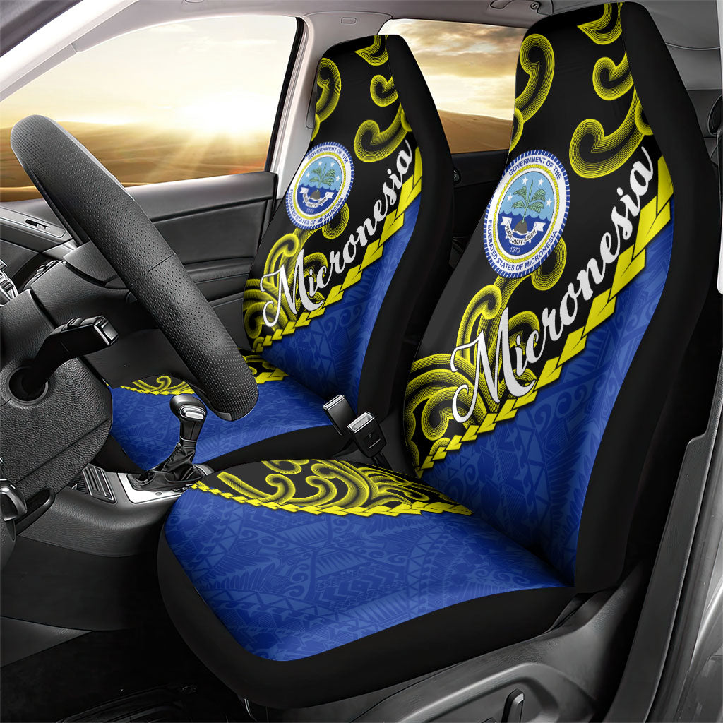 Federated States Of Micronesia FSM Car Seat Cover Pacific Islander Tribal Swirl Geometric Pattern TS04 - Polynesian Pride