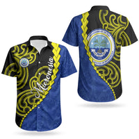Federated States Of Micronesia FSM Couples Matching Tank Maxi Dress and Hawaiian Shirt Pacific Islander Tribal Swirl Geometric Pattern TS04 - Polynesian Pride