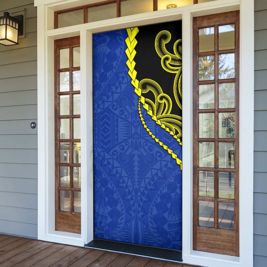 Federated States Of Micronesia FSM Door Cover Pacific Islander Tribal Swirl Geometric Pattern TS04 - Polynesian Pride