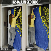 Federated States Of Micronesia FSM Door Cover Pacific Islander Tribal Swirl Geometric Pattern TS04 - Polynesian Pride