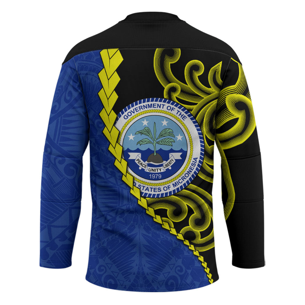 Federated States Of Micronesia FSM Hockey Jersey Pacific Islander Tribal Swirl Geometric Pattern TS04 - Polynesian Pride