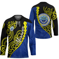 Federated States Of Micronesia FSM Hockey Jersey Pacific Islander Tribal Swirl Geometric Pattern TS04 - Polynesian Pride
