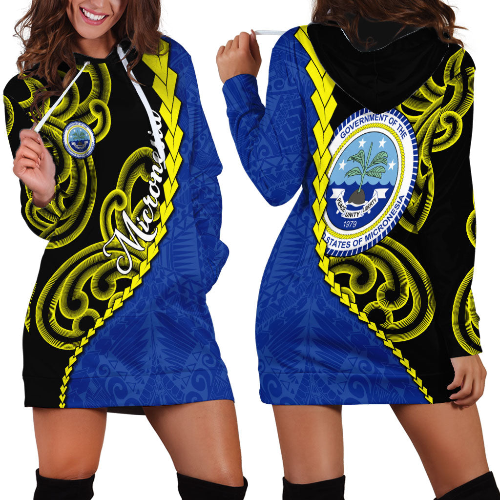 Federated States Of Micronesia FSM Hoodie Dress Pacific Islander Tribal Swirl Geometric Pattern TS04 - Polynesian Pride